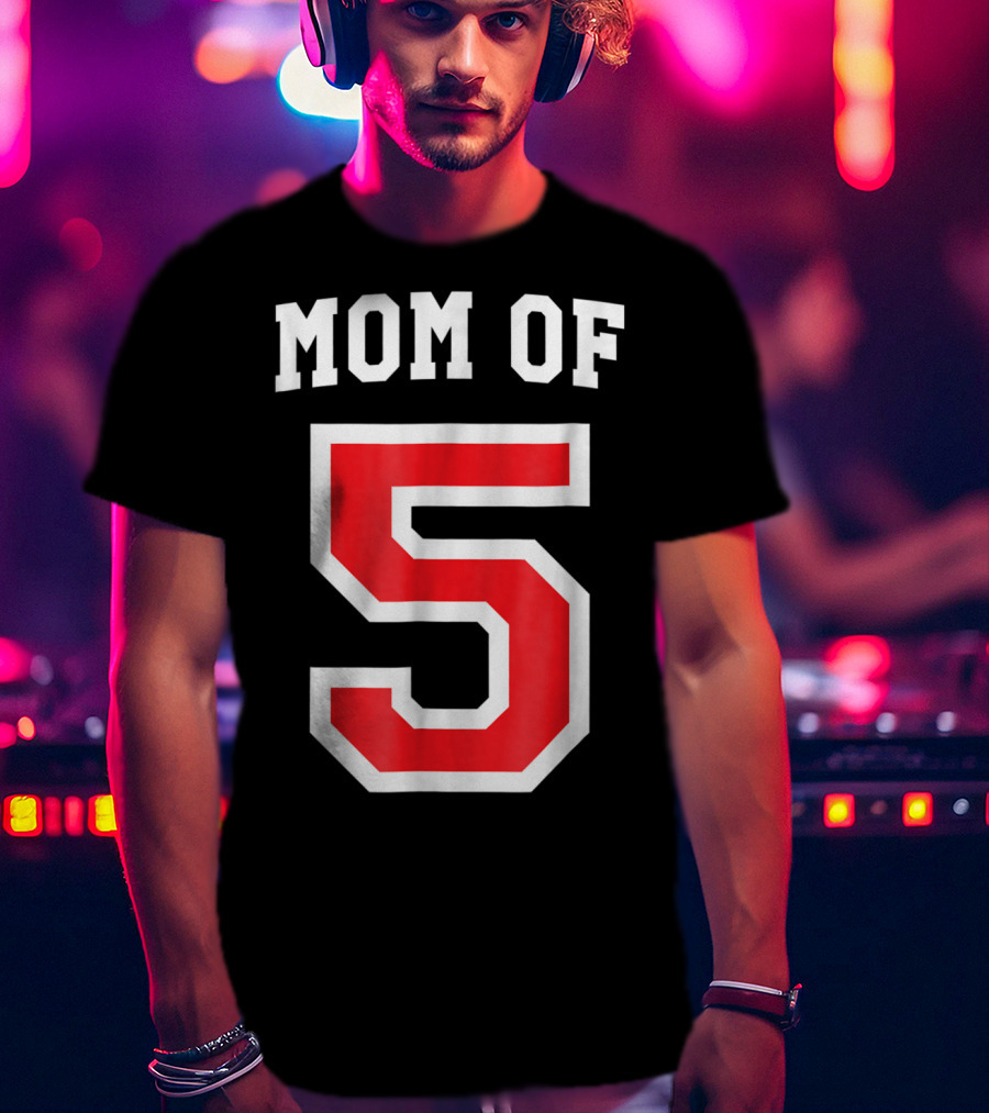Mom Of 5 Baseball Jersey T-Shirt