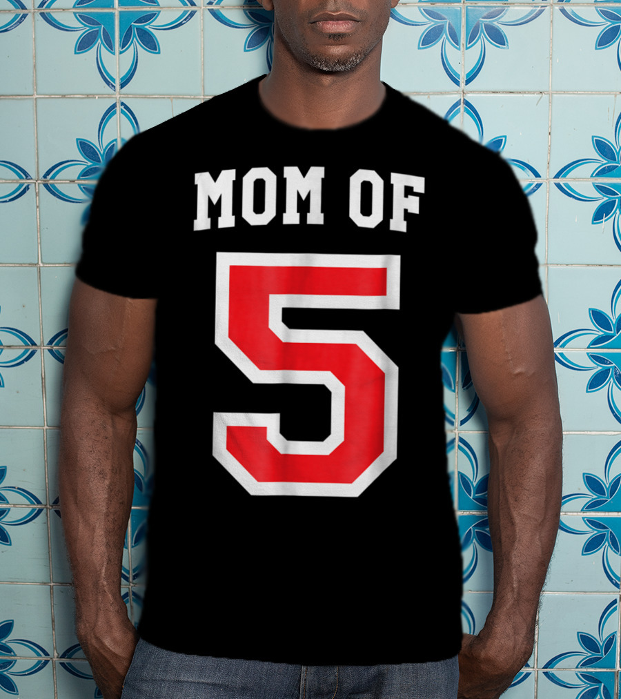 Mom Of 5 Baseball Jersey T-Shirt