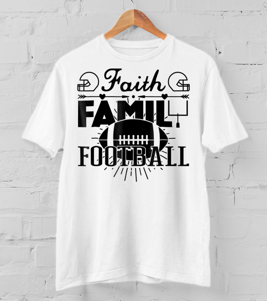 Faith Family Football Mom78 T-Shirt