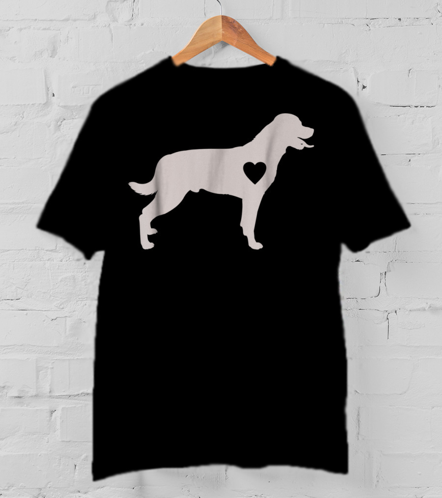 Rottweiler Heart Silhouette Dog Mom Love Idea Dog Mom92 T-Shirt