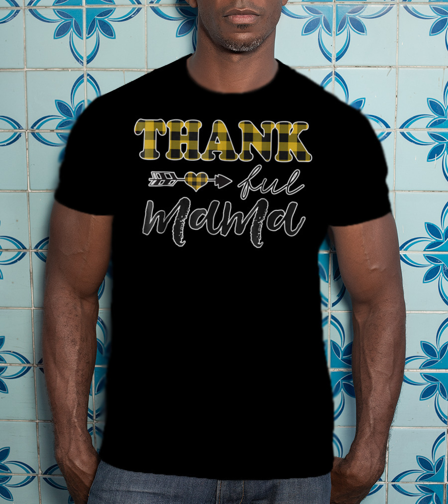 THANKful Ful Mama Arrow Heart Plaid T-Shirt