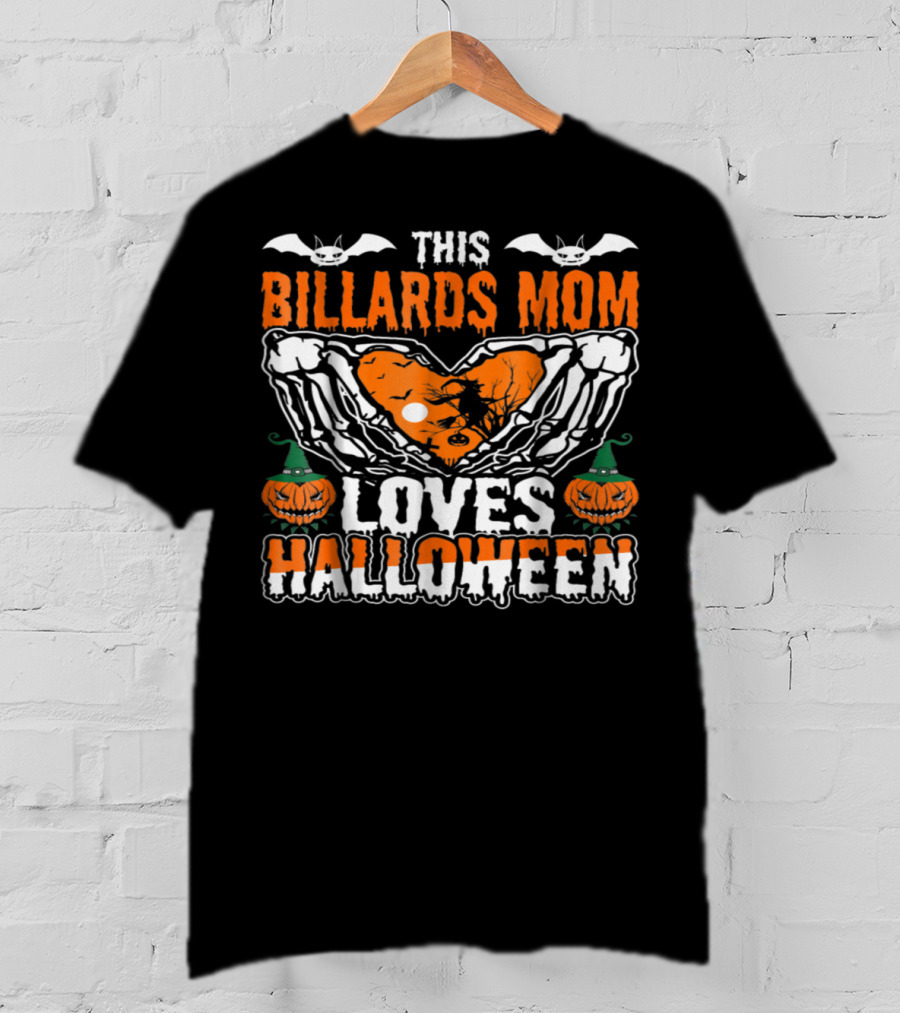 This Billards Mom Loves Halloween T-Shirt