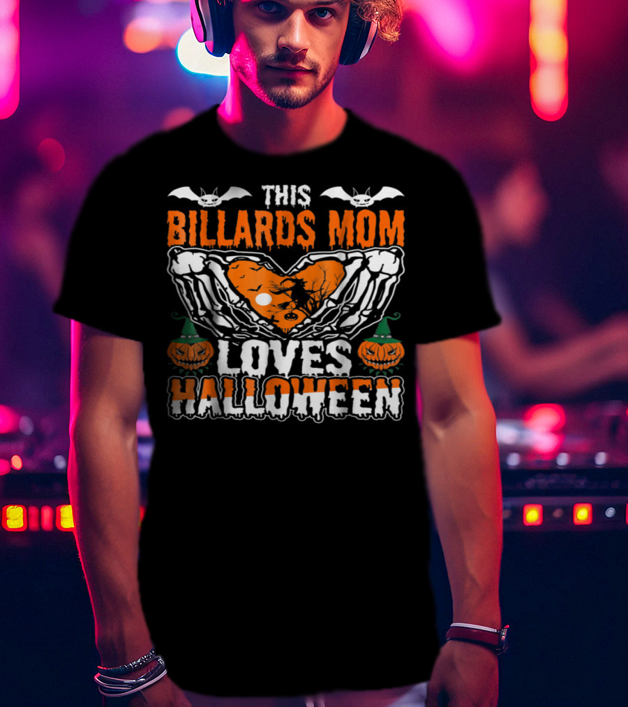 This Billards Mom Loves Halloween T-Shirt