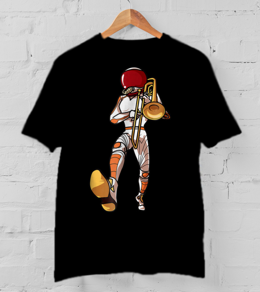 Trombone Mom Space Marching Band High School Mother T-Shirt
