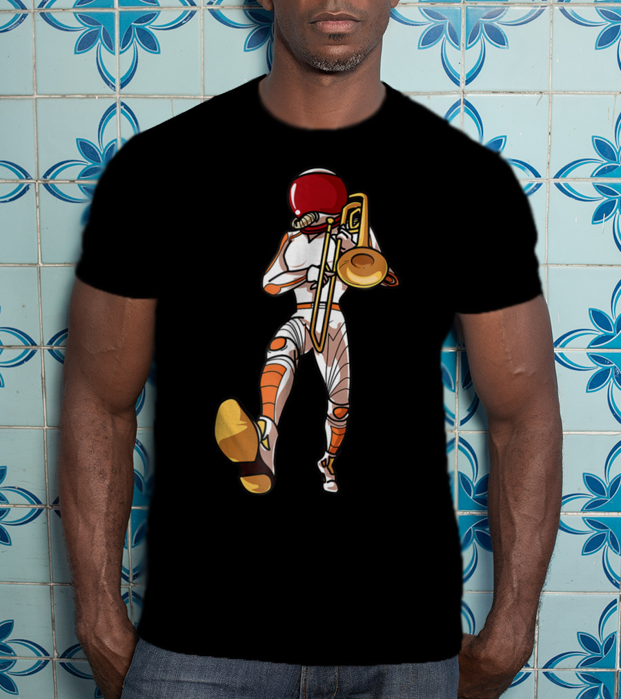 Trombone Mom Space Marching Band High School Mother T-Shirt