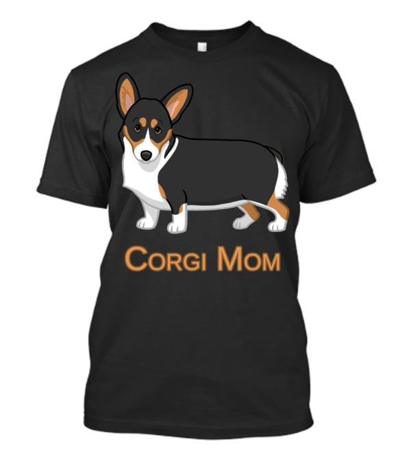 Corgi Mom Cute Black Tricolor Pembroke Dog Lovers T-Shirt