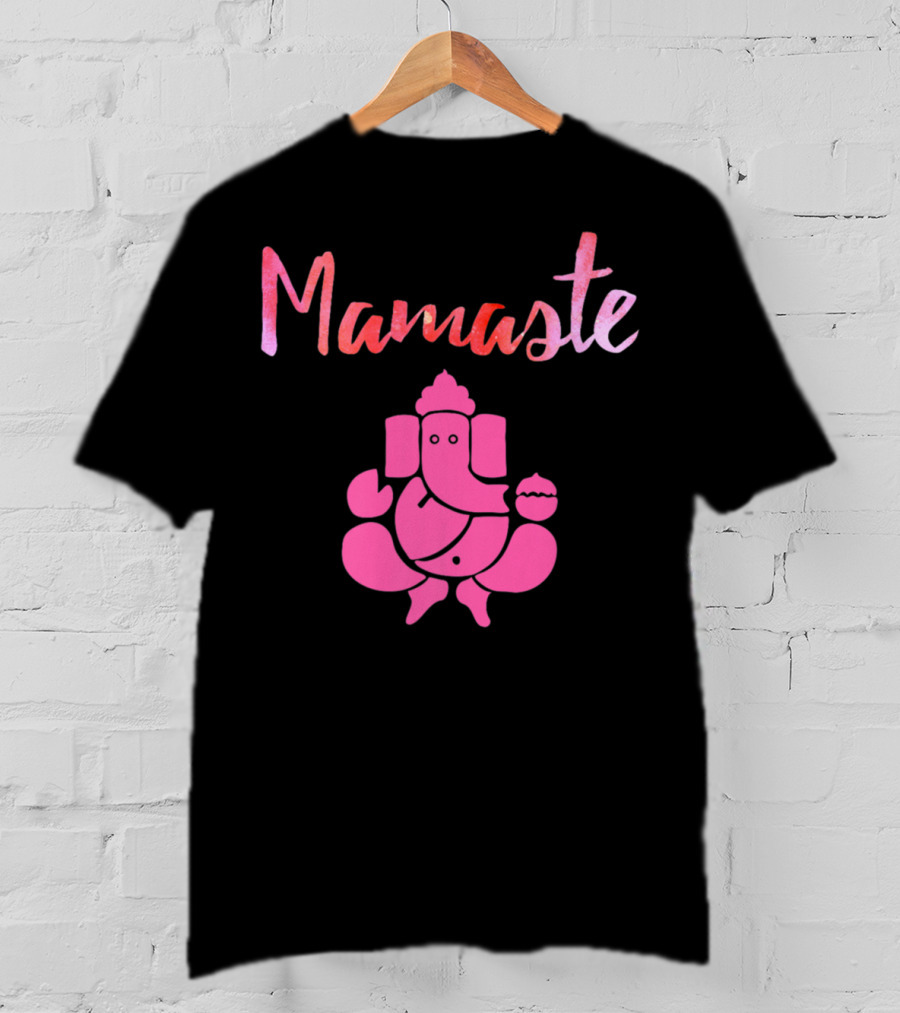 Mamaste Cute Mom Yoga Namaste Ganesh T-Shirt