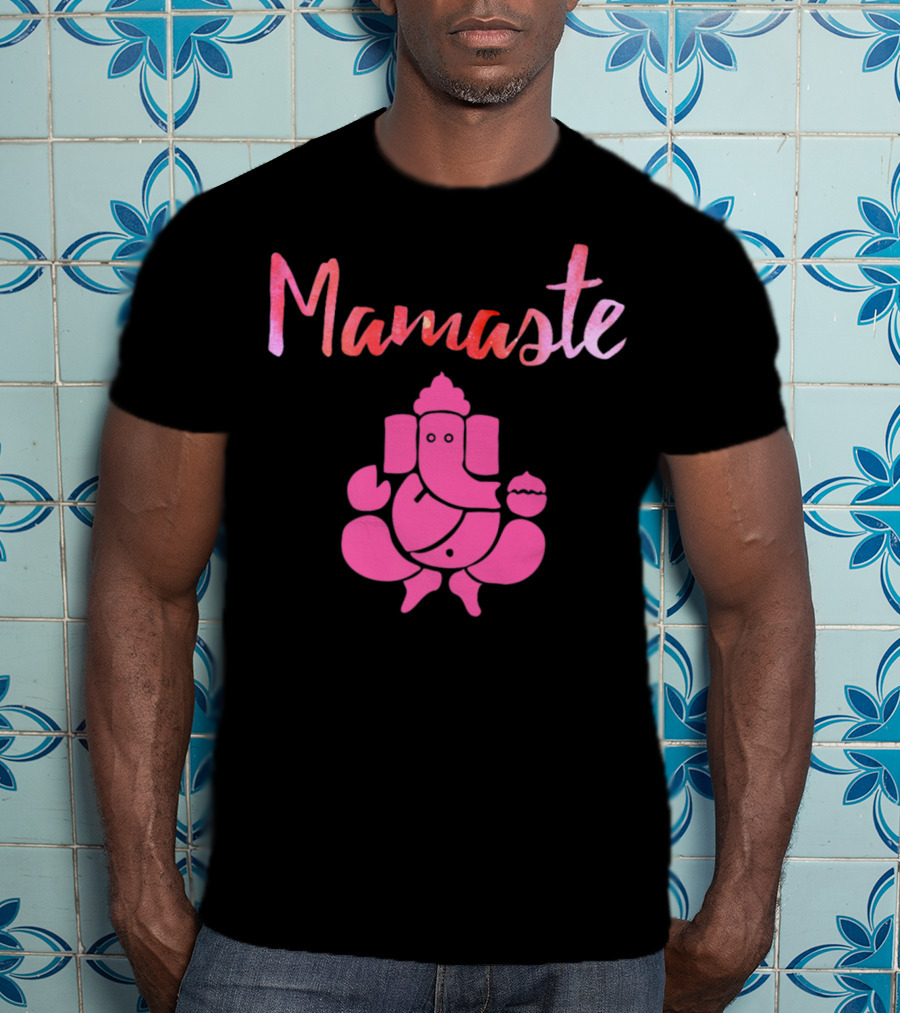 Mamaste Cute Mom Yoga Namaste Ganesh T-Shirt