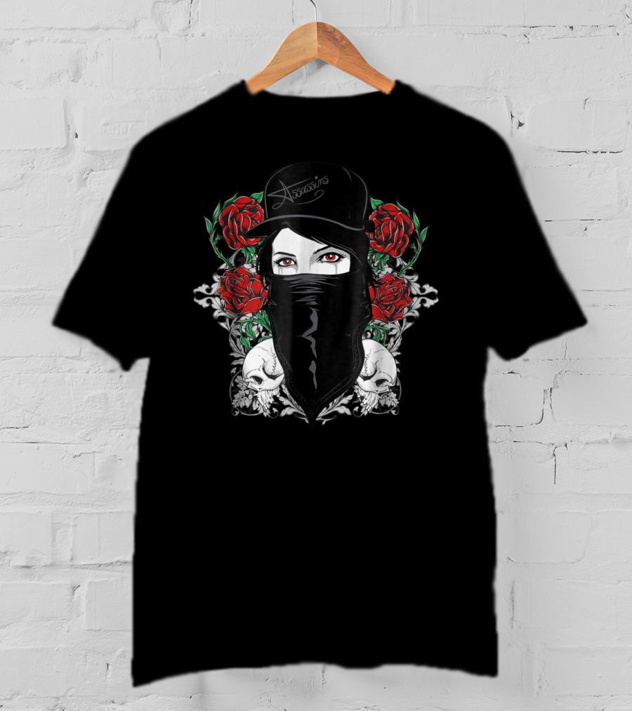 BadAss Assassins Roses And Skulls Cool Mom Awesome T-Shirt