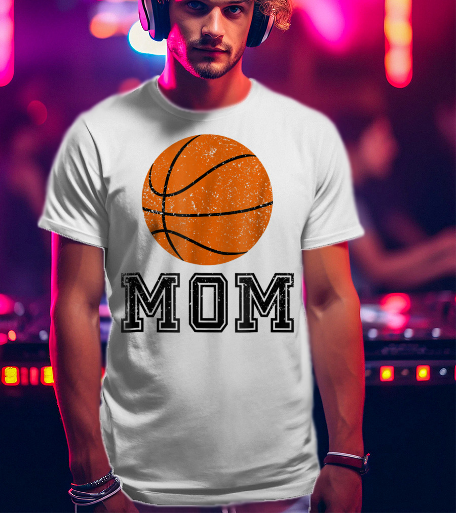 Basketball Mom Minimalist Ball MOM Mas88 T-Shirt