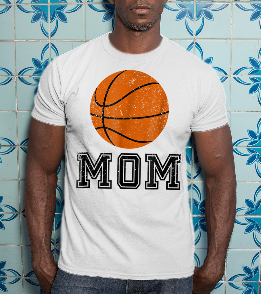 Basketball Mom Minimalist Ball MOM Mas88 T-Shirt