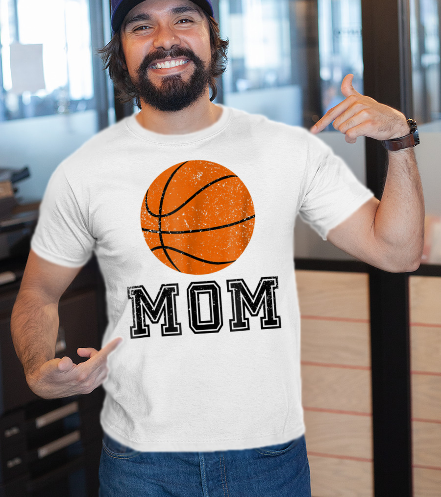 Basketball Mom Minimalist Ball MOM Mas88 T-Shirt