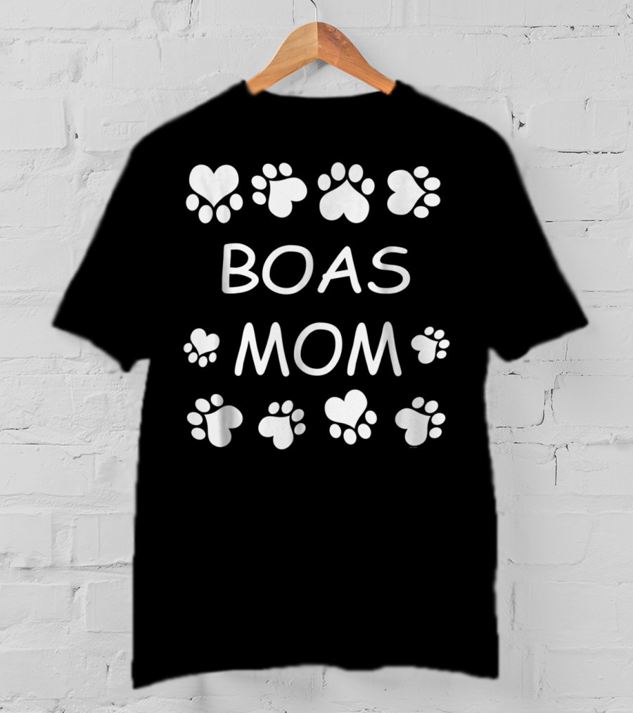 BOAS MOM Paw Heart Pattern Christmas Birthday T-Shirt