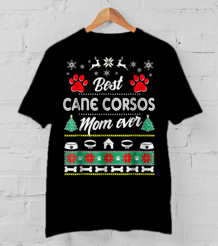Best Cane Corsos Mom Ever Ugly Christmas 90s T-Shirt