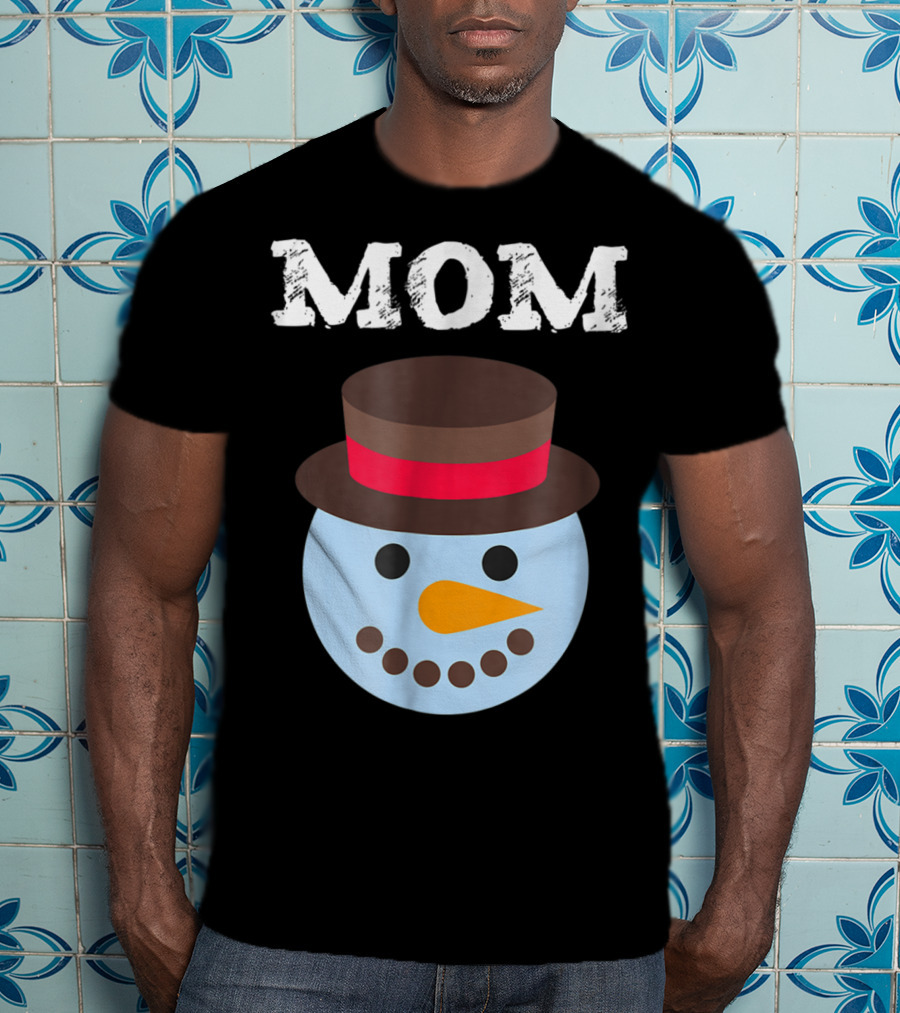 Mom Snowman Fun Family Christmas Matching PJ 30 T-Shirt