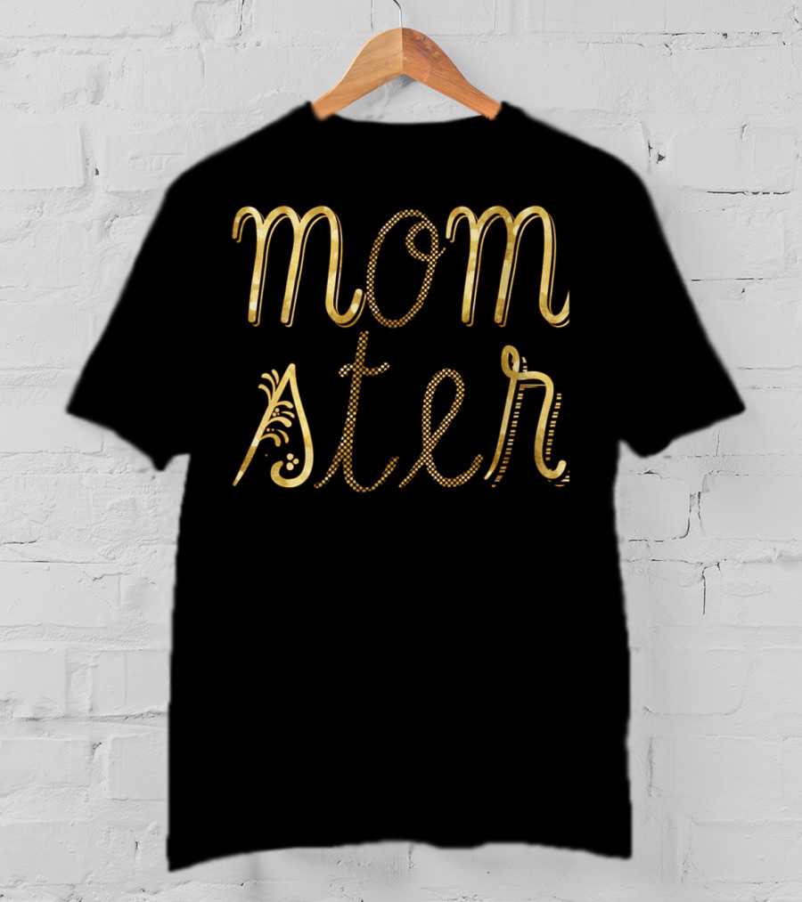 Halloween Momster Decorated Text T-Shirt