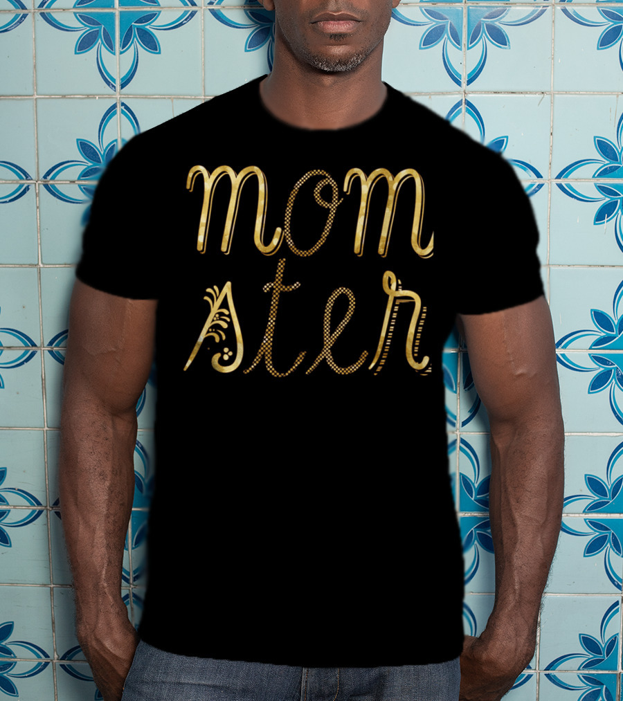 Halloween Momster Decorated Text T-Shirt