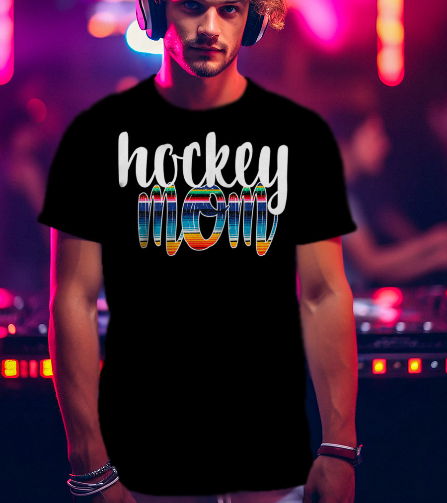 Hockey Mom Boho Serape Stripes T-Shirt