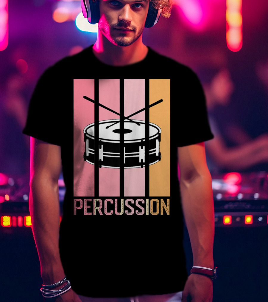 Percussion Drum Band Mom Marching Band School T-Shirt