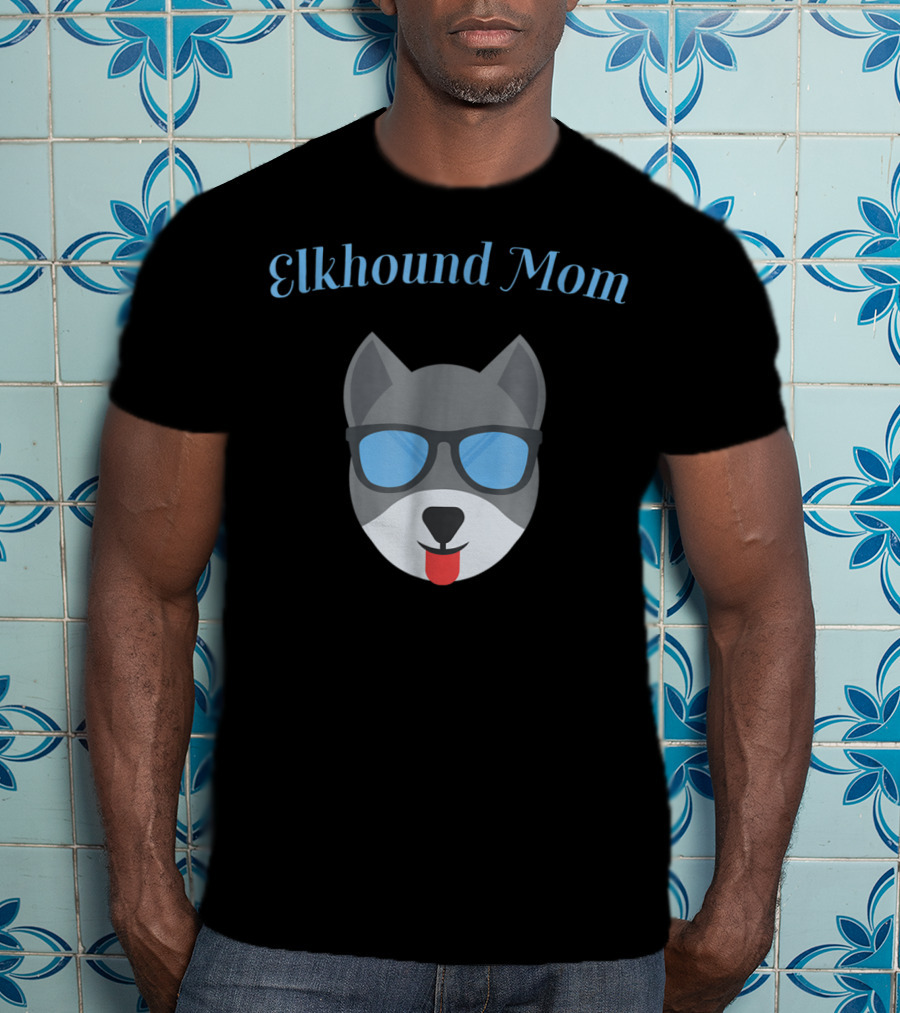 Elkhound Mom Cool Sunglasses Pup T-Shirt
