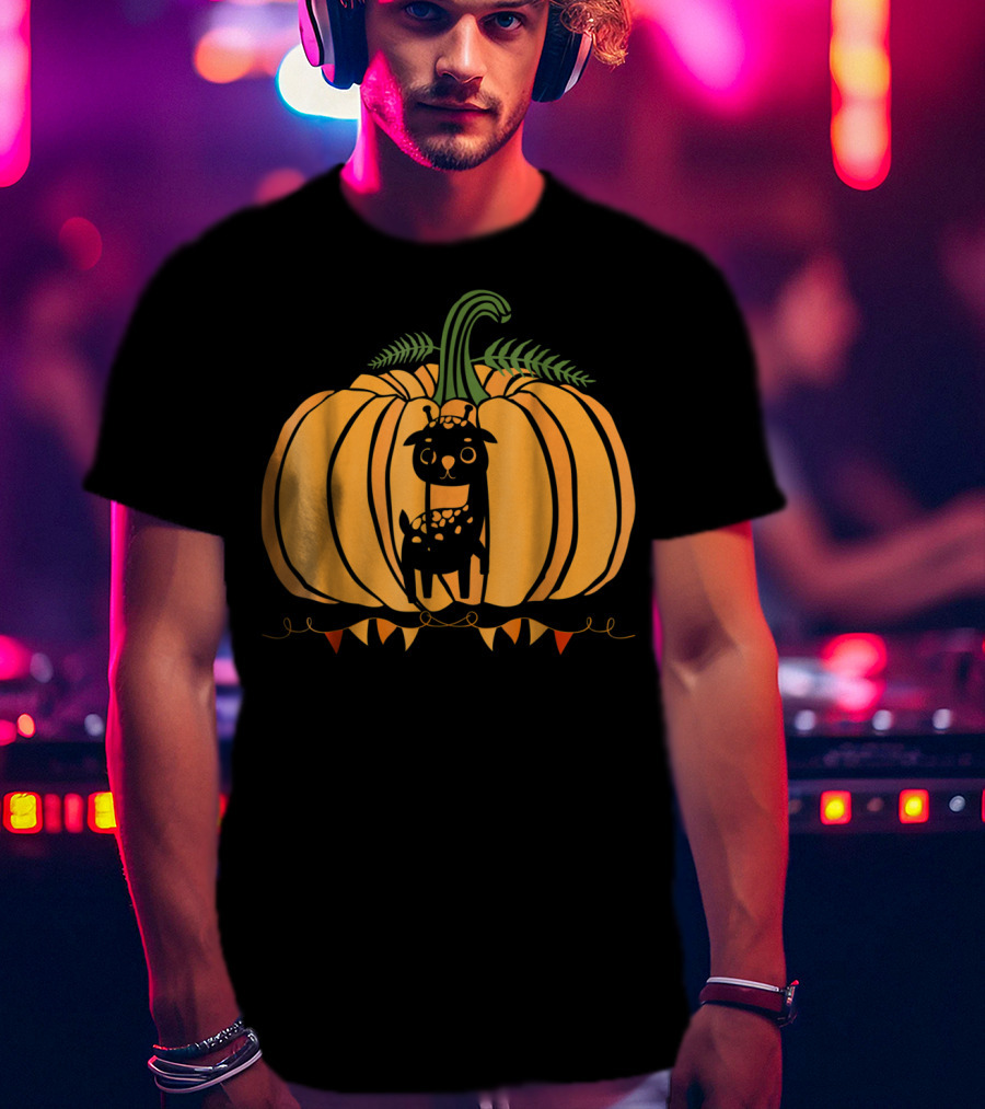 Cool Giraffe Halloween Pumpkin Dad Mom38 Festive Fun T-Shirt