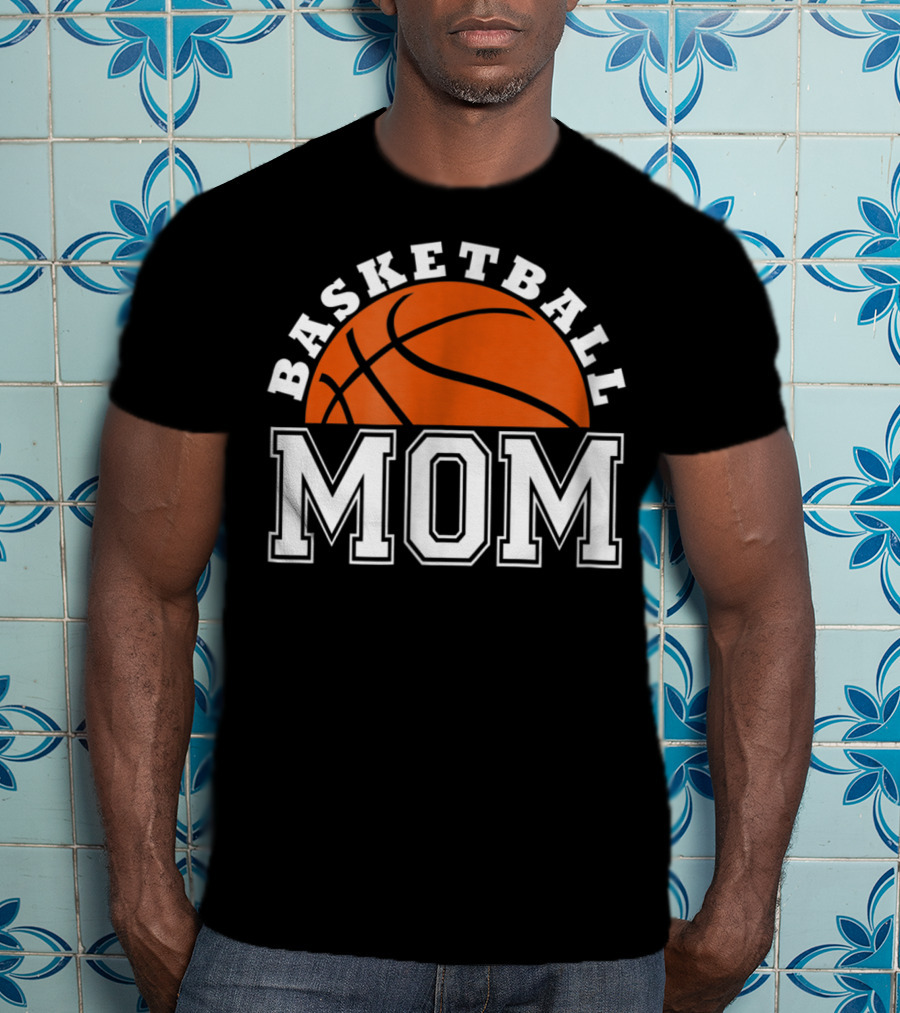 Basketball Mom Women83 Orange Ball Sports T-Shirt