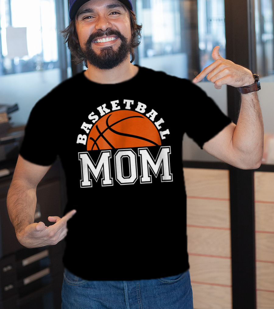 Basketball Mom Women83 Orange Ball Sports T-Shirt