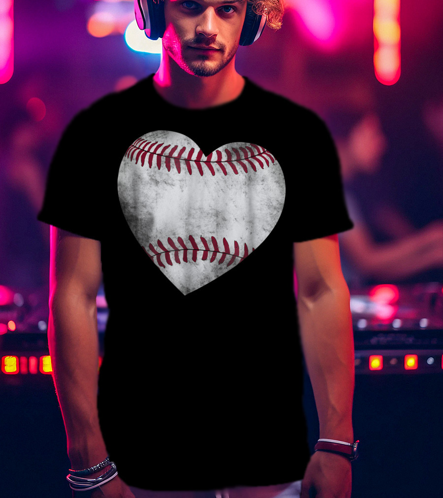 Baseball Heart Baseball And Family81 Vintage Stitching T-Shirt