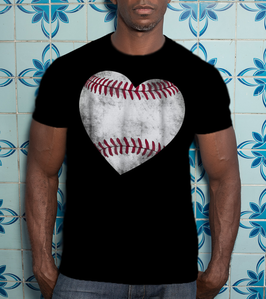 Baseball Heart Baseball And Family81 Vintage Stitching T-Shirt