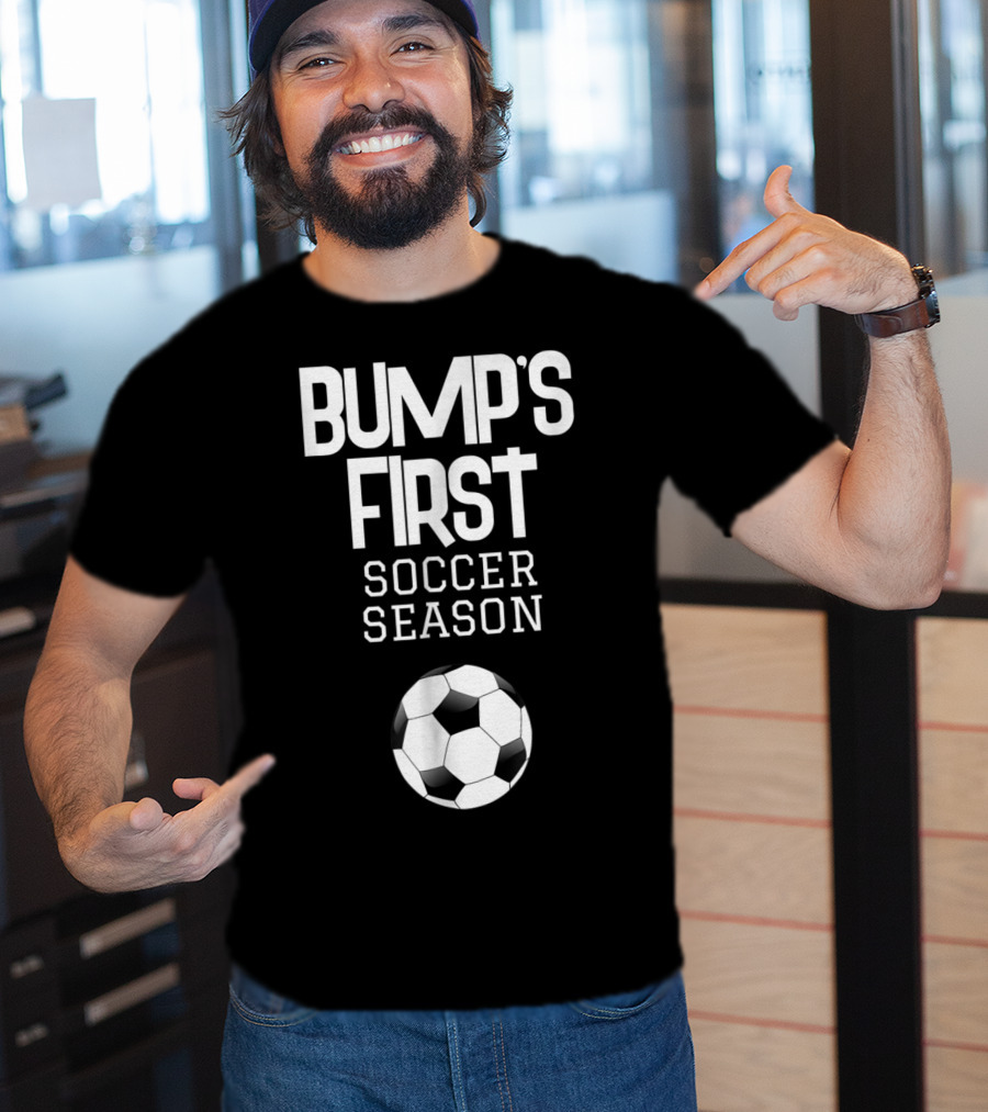 Bump's First Soccer Season New Expecting Mom To Be Soccer Ball T-Shirt