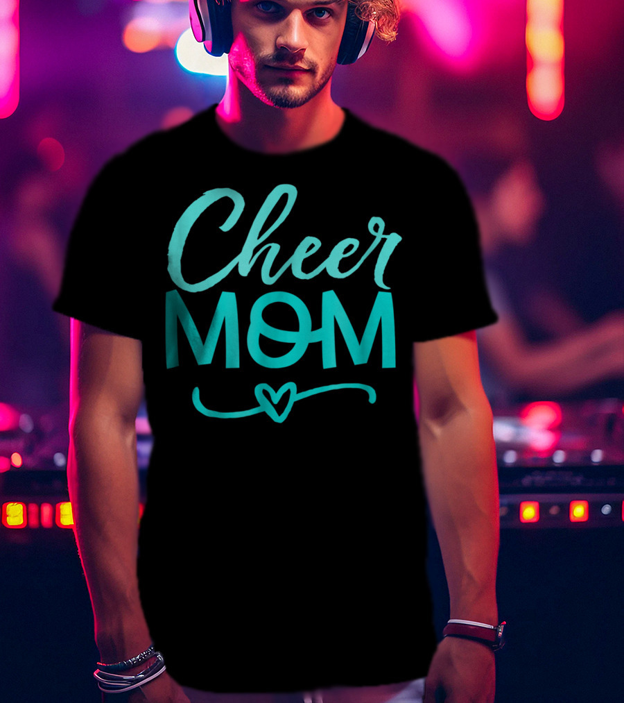 Cheer Mom Heart Symbol For All Moms Around The World T-Shirt
