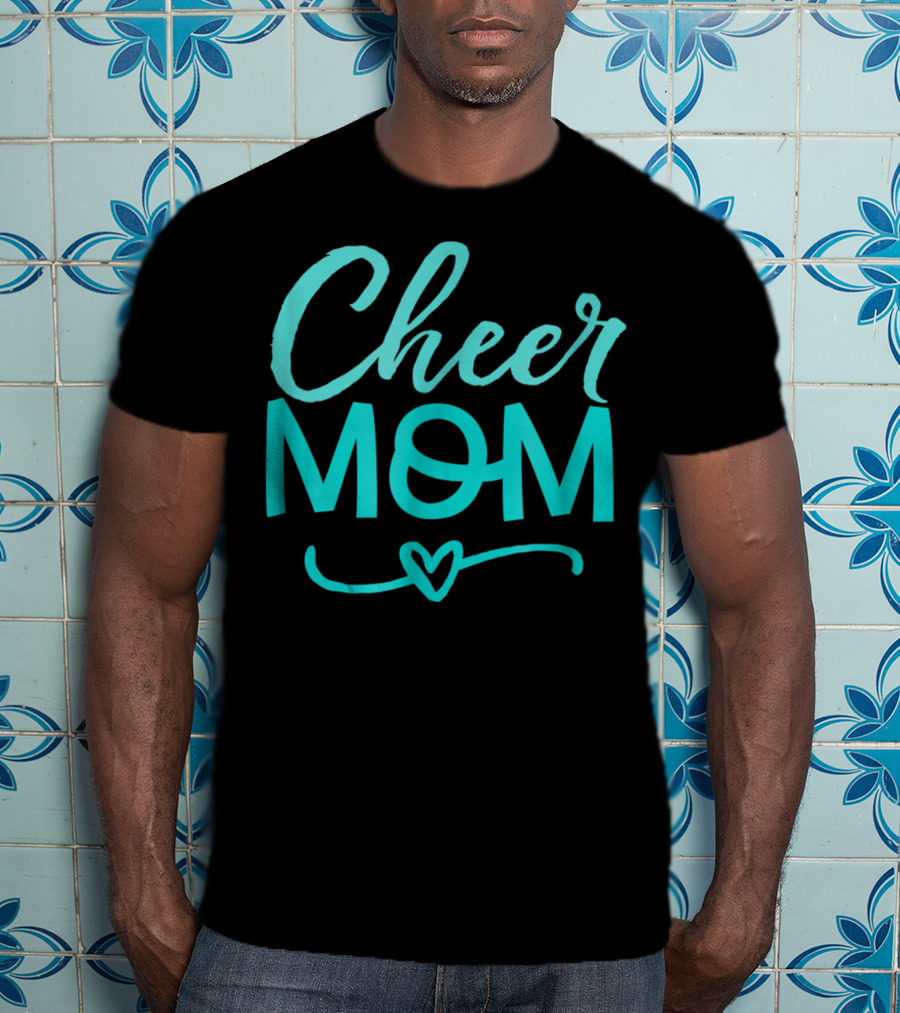 Cheer Mom Heart Symbol For All Moms Around The World T-Shirt