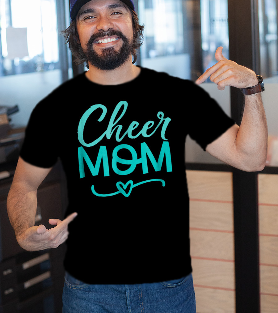 Cheer Mom Heart Symbol For All Moms Around The World T-Shirt