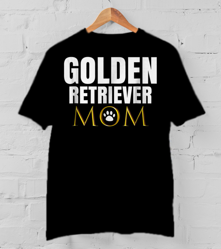 Golden Retriever Mom Dog Appreciation Day Paw Prints T-Shirt