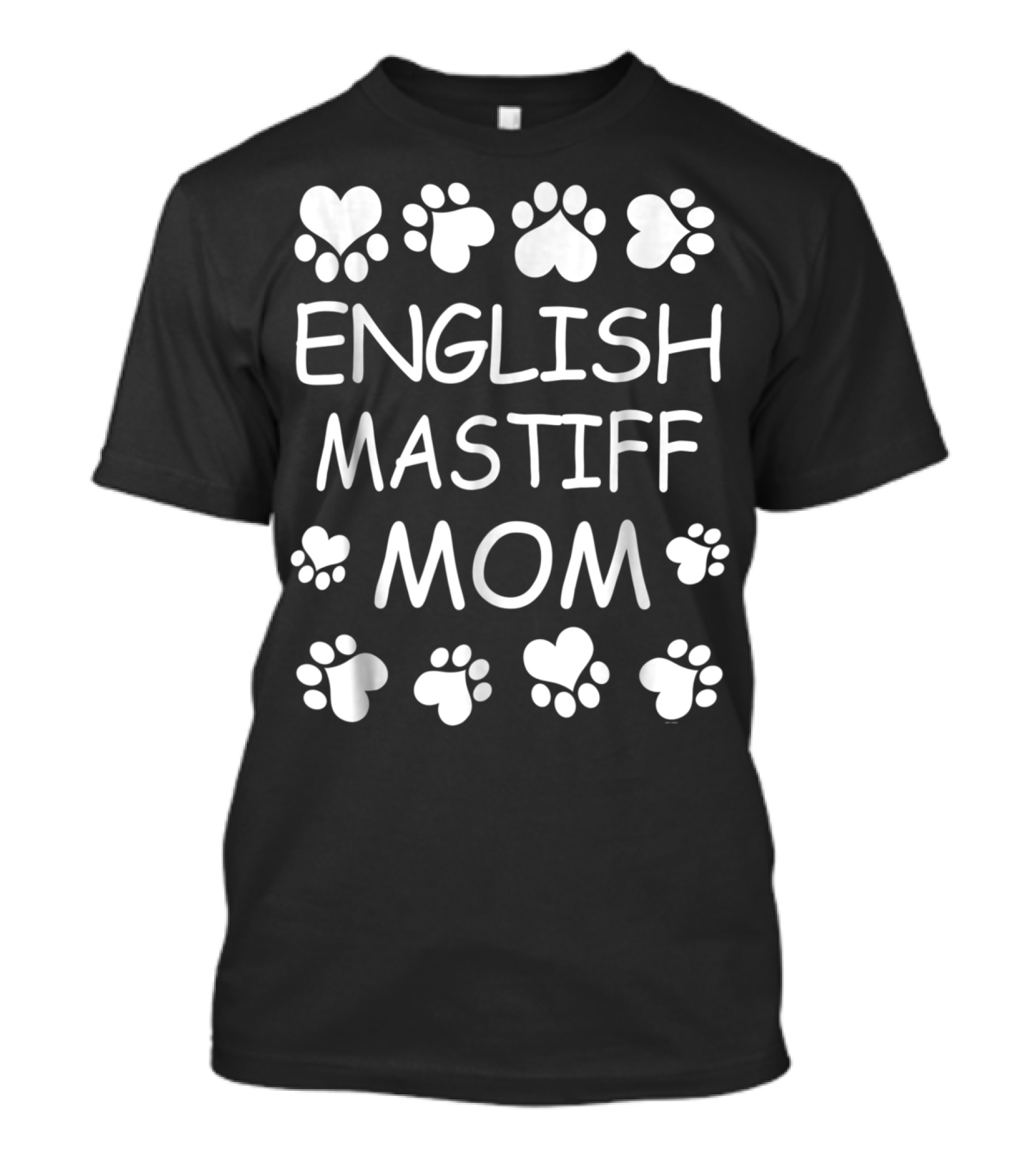 English Mastiff Mom Paw Print Lovers T-Shirt
