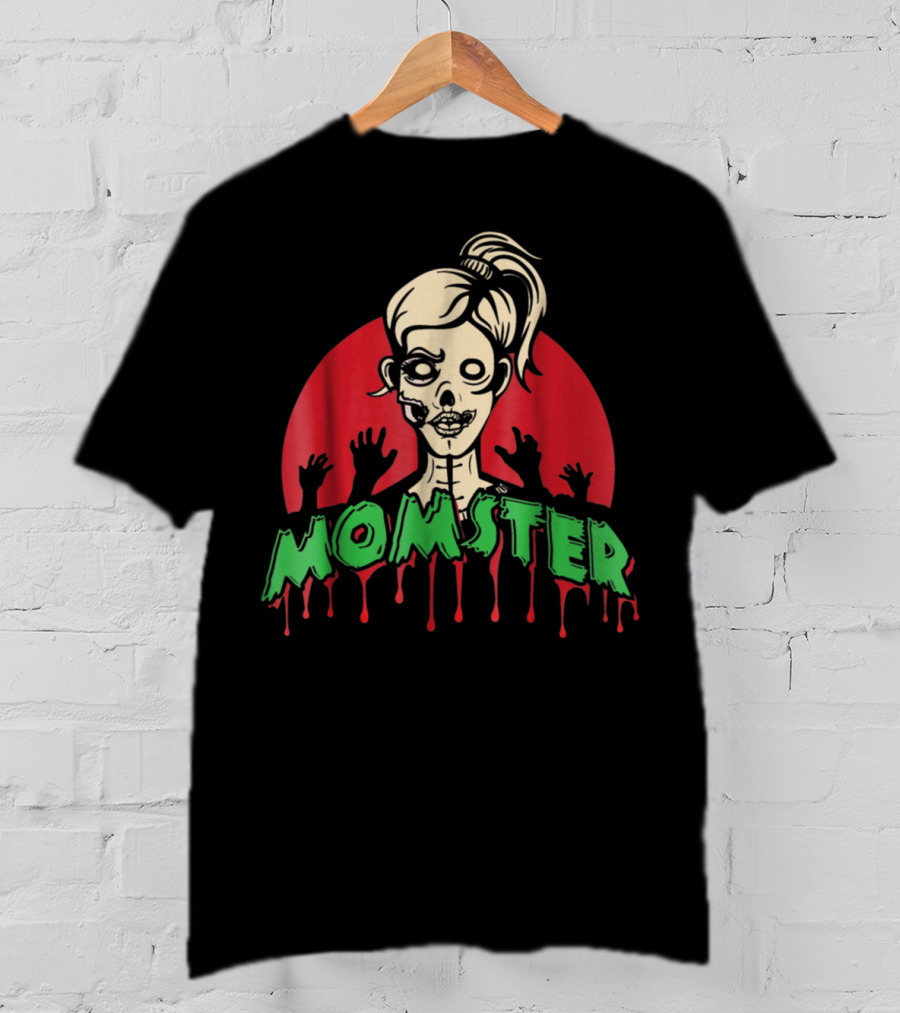 Momster Zombie Funny Parents Halloween Costume T-Shirt