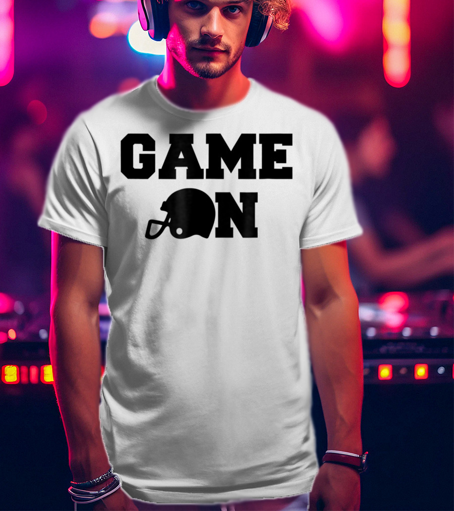 Game On Football Helmet Cute Football T-Shirt