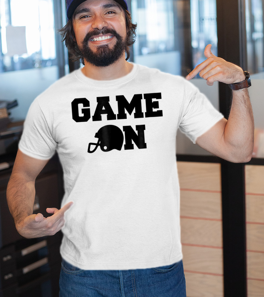 Game On Football Helmet Cute Football T-Shirt