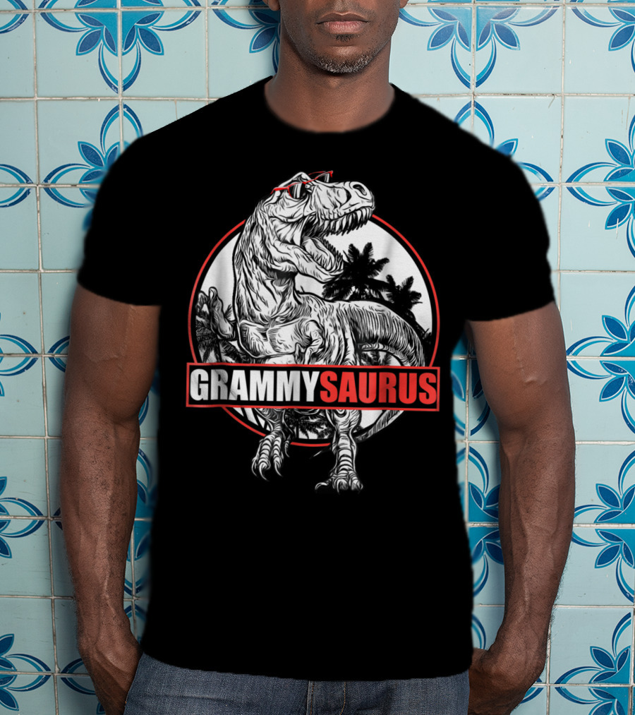 GrammySaurus Dinosaur Grammy Saurus Jurassic T-Rex Glasses T-Shirt