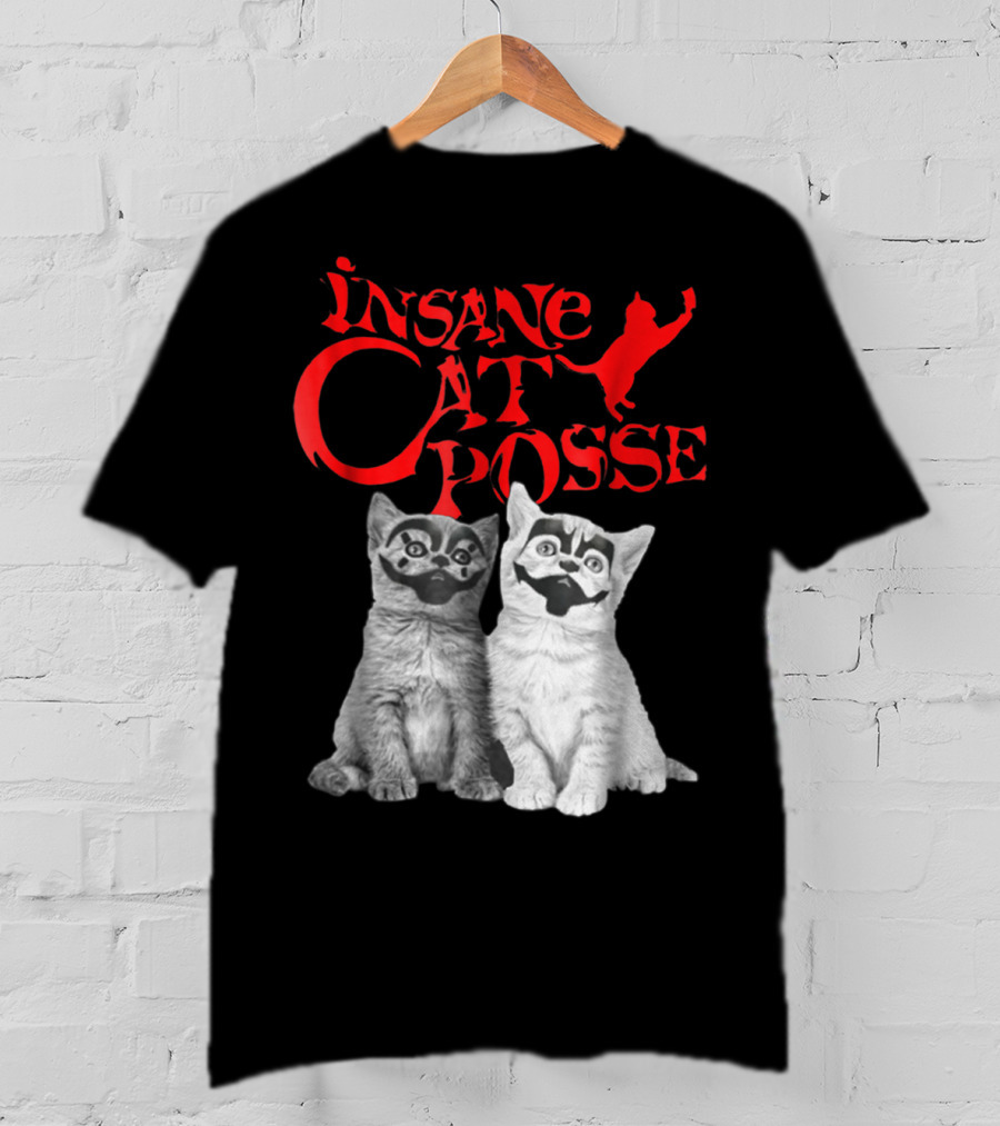 Insane Cat Posse Halloween Funny Clowns Mom Lover T-Shirt