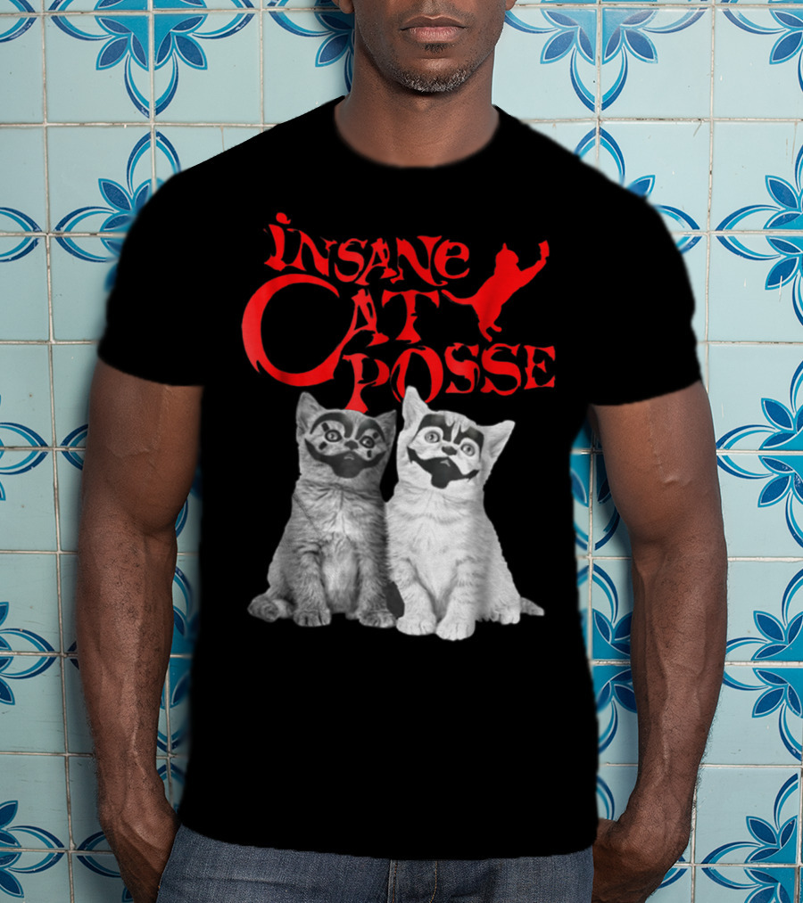 Insane Cat Posse Halloween Funny Clowns Mom Lover T-Shirt