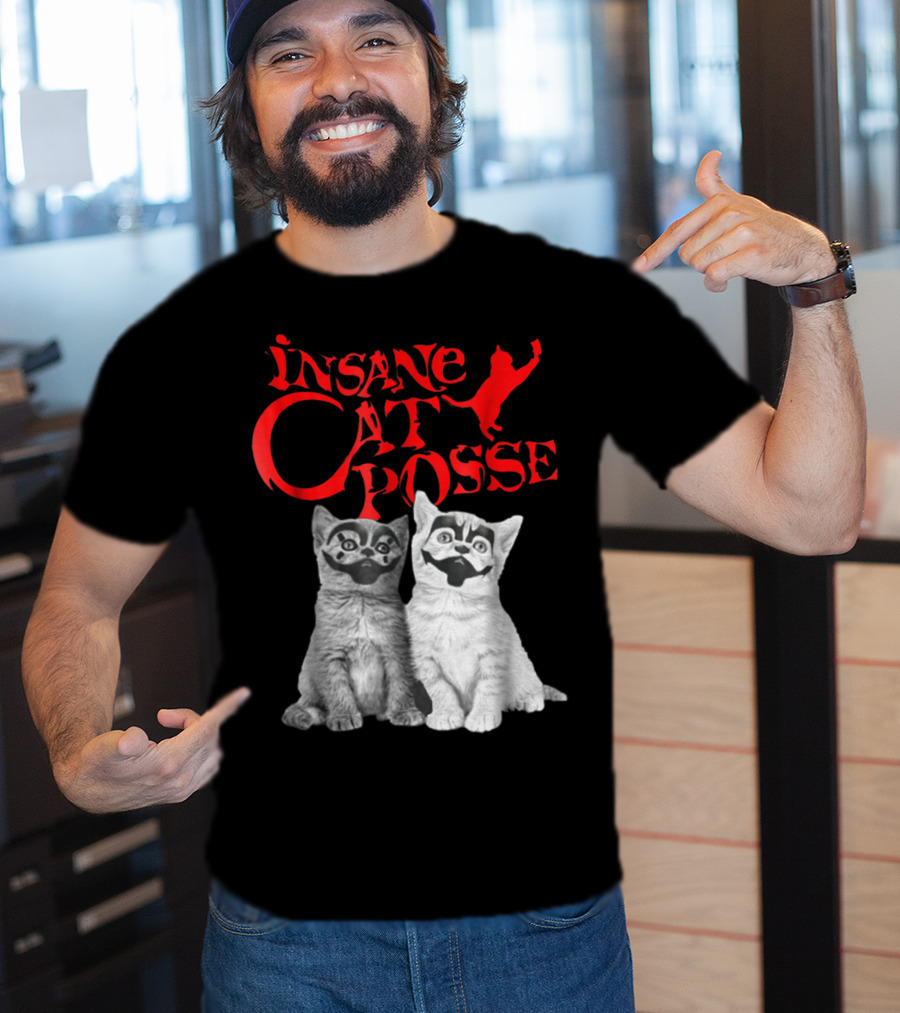 Insane Cat Posse Halloween Funny Clowns Mom Lover T-Shirt
