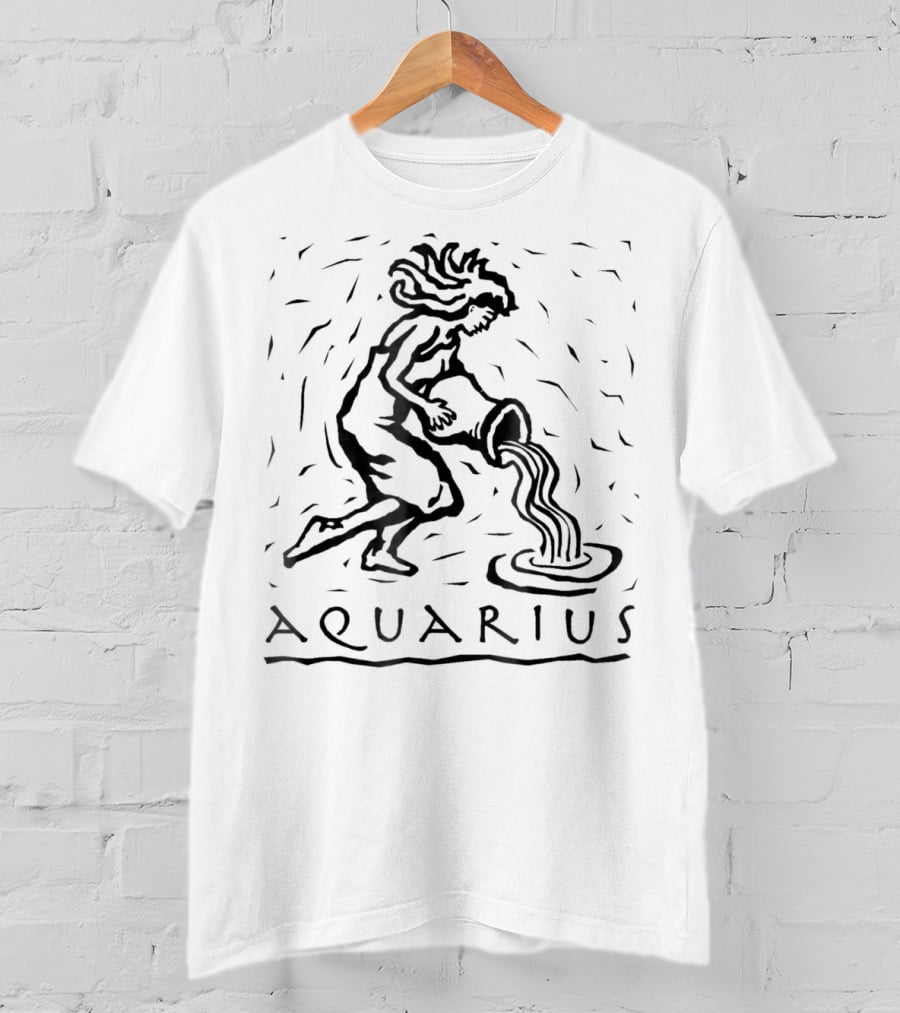 Aquarius Zodiac Water Bearer Star Sign Iconic T-Shirt