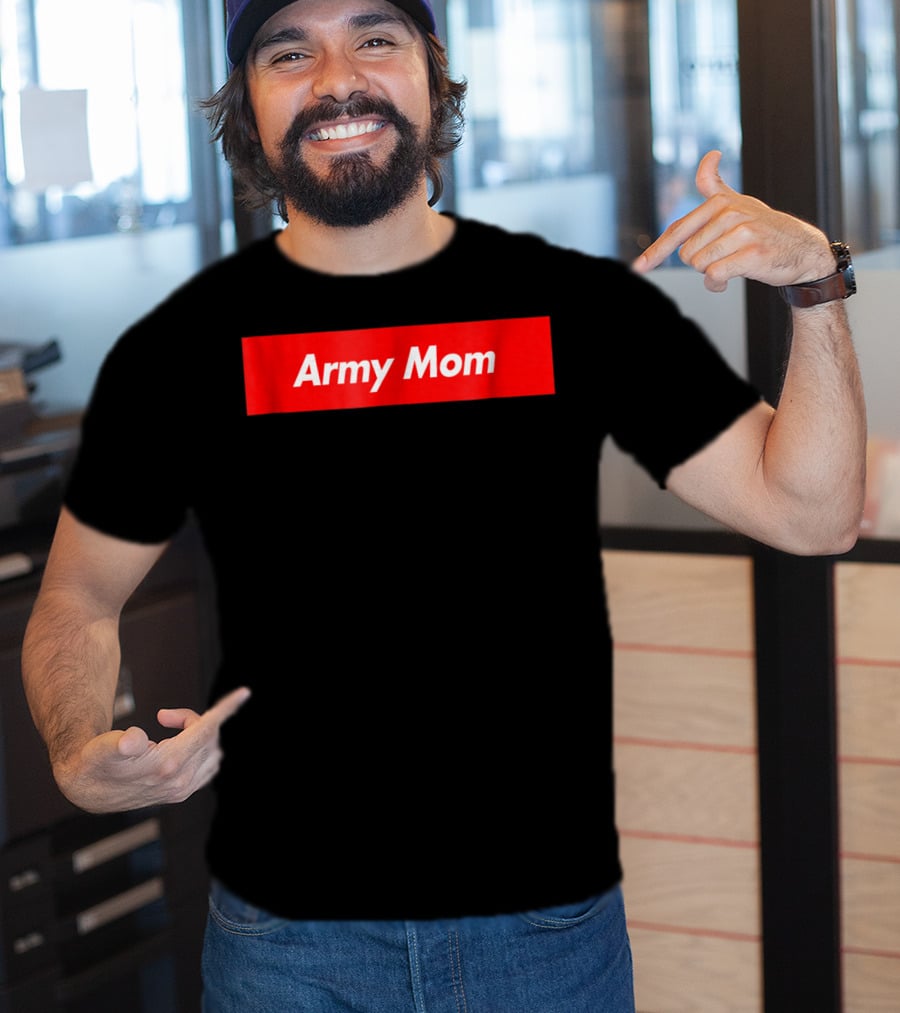 Army Mom Red Box T-Shirt
