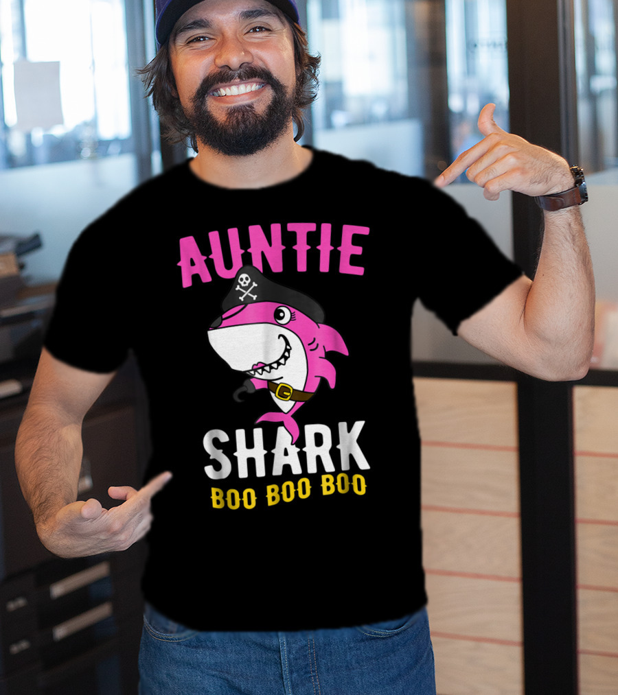 Auntie Pirate Shark Boo Boo Boo T-Shirt