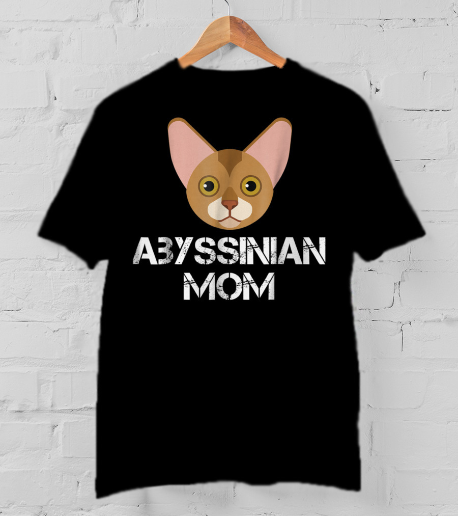 Abyssinian Mom Cat Face T-Shirt