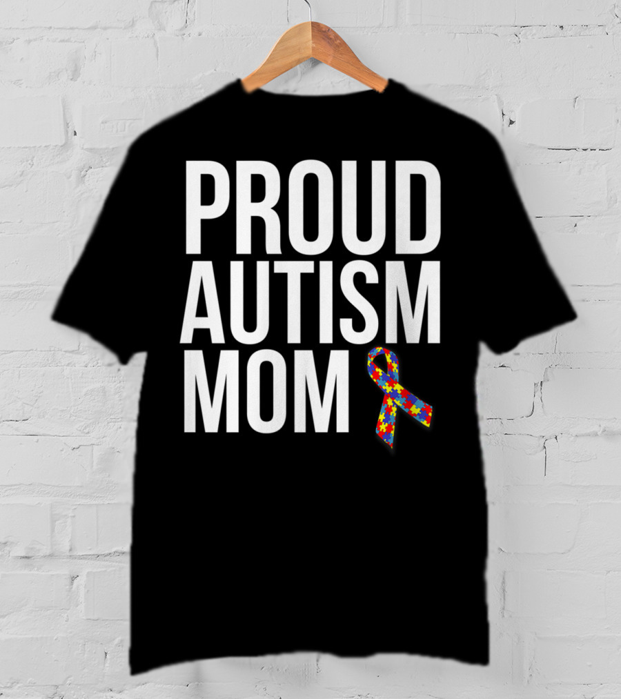 Proud Autism Mom Puzzle T-Shirt