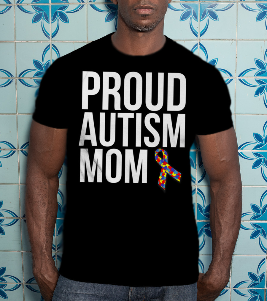 Proud Autism Mom Puzzle T-Shirt