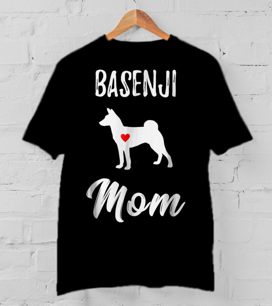 Basenji Mom Basenji Dog Heart T-Shirt