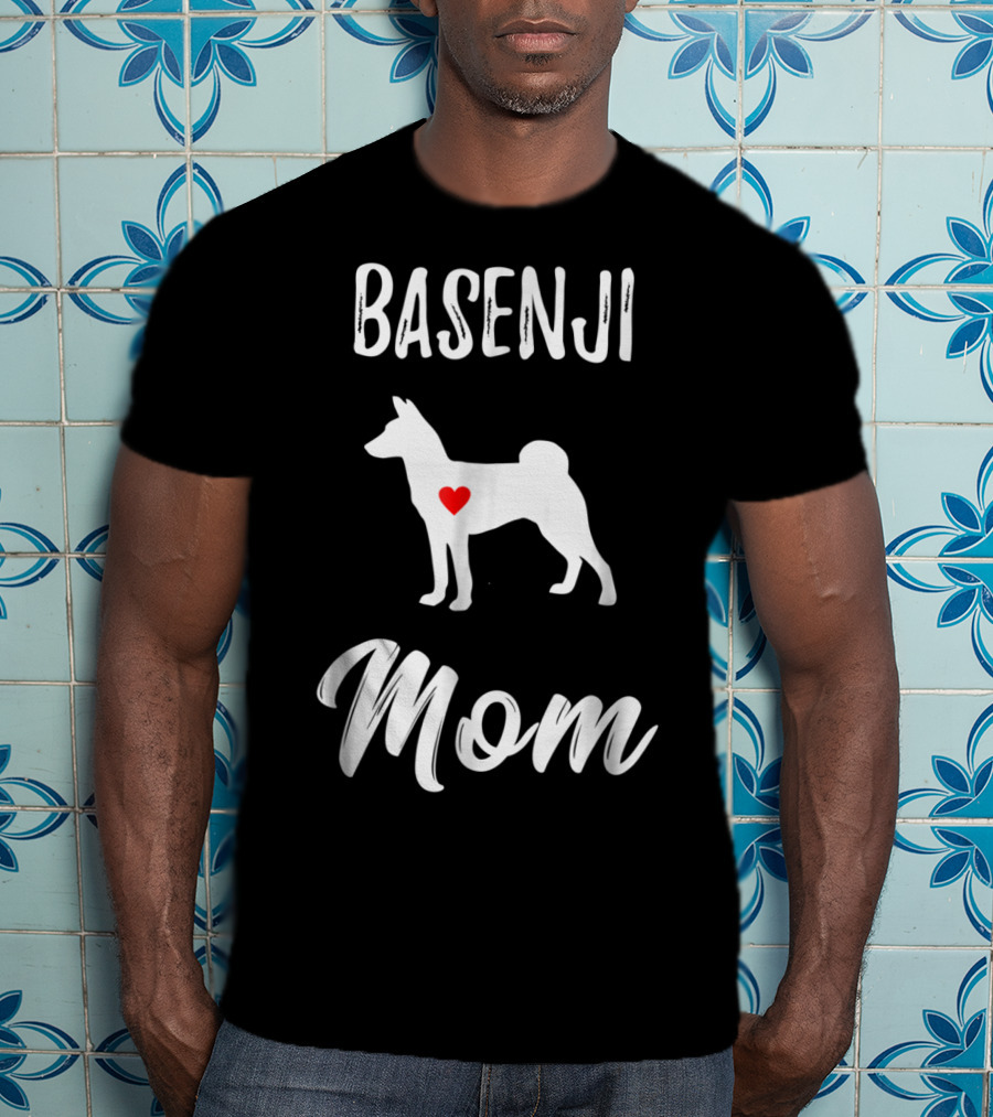 Basenji Mom Basenji Dog Heart T-Shirt